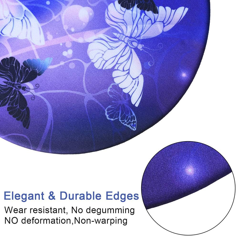 Ergonomic Mouse Pad Wrist Rests, Non Slip Mousepads with Gel Cushion Wrist Support, Comfortable Durable Mouse Pads for Home Office Efficient Working Easy Typing & Pain Relief ( Arts Butterfly )